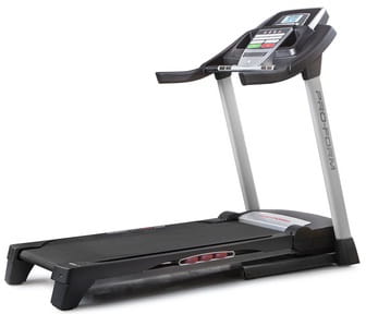 A typical treadmill for a home gym