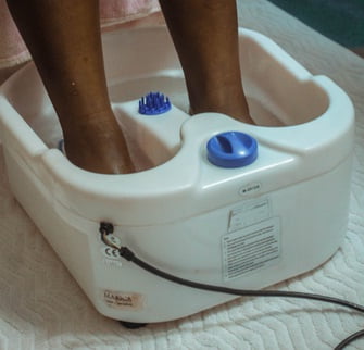 A foot spa needs hot water for its operation