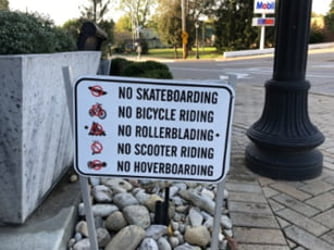 No hoverboarding sign